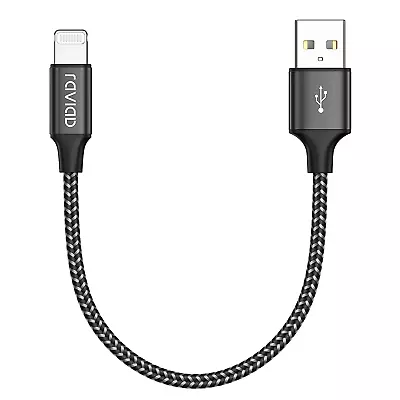 Iphone Cable Short [1FT/30CM Mfi Certified] Nylon Braided Iphone Charger Cable • £6.55