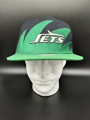 New York Jets Sharktooth Throwback Mitchell & Ness Snapback Hat / Cap • $28.99