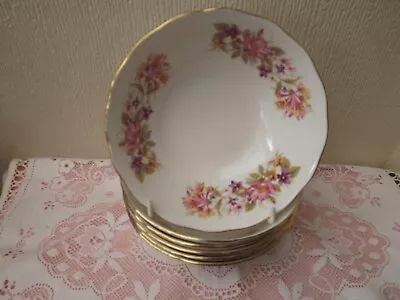 6 Colclough  Wayside  Dessert/Cereal Bowls - Porcelain - England • £20