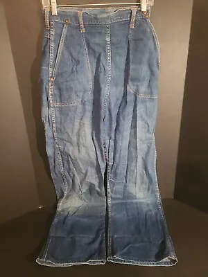 Vtg 1940s 1950s BLUE BELL Wrangler Side Zip Jeans Ladies Sanforized Denim Misses • $250
