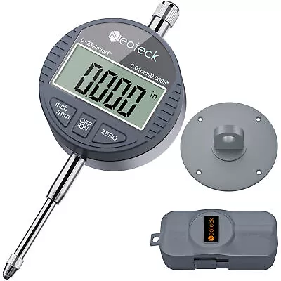 Neoteck DTI Digital Dial Indicator Probe Gauge Magnetic Base Range 0-25.4mm/1'' • $23.70