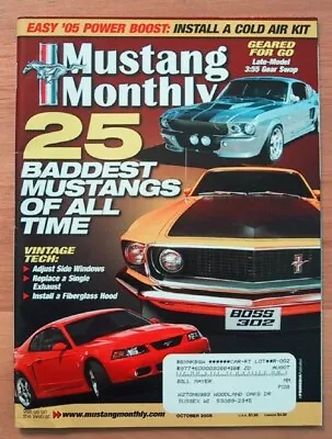 Mustang Monthly 2005 Oct - The Baddest Mustangs Ever • $9.99