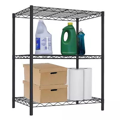 3-Tier Steel Wire Shelf Organizer Garage Shelving Unit Heavy Duty Storage Rack  • $23.97