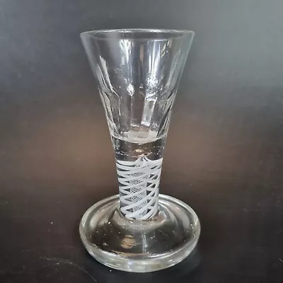 Antique 18th Century Firing Glass With Double Series Opaque Twist Stem • £279