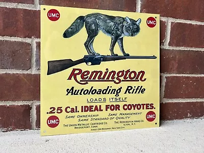 Remington Coyote  Vintage Style Sign  Rifle Revolver Gun • $22
