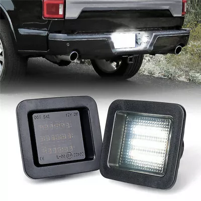 $10.90 • Buy Pair Black LED License Plate Lights Assembly For Ford F-150 2015-2020 Trucks C