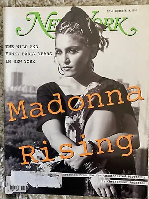 Madonna New York Magazine Oct 14 1991 VG++ Fashion Material Girl Vintage • $20