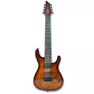 8 String Electric Guitar Maple Neck Burl Poplar Top Okoume Body  • $219.99