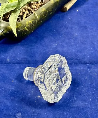 Vintage Clear Glass Bottle Stopper Replacement Decorative Liquor Decanter Topper • $25