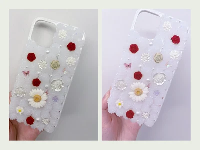 $50 • Buy Glow In The Dark Roses Decoden Phone Case Handmade Diy