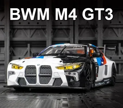 1:24 BMW M4 GT3 Diecast Model Car Track Racing Vehicle Sound Light Collection • $33.63