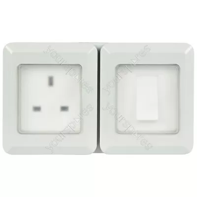 Mercury Weatherproof Outdoor Single Switch And Socket - IP55 • £10.36