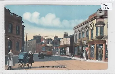 £4.99 • Buy SEACOMBE  Cheshire  Brighton Street With TRAM / Shops / People