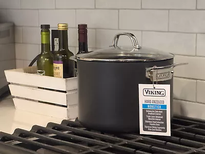 Viking 8-Quart Stock Pot Hard Anodized Nonstick W/Lid - Oven & Dishwasher Safe • $109.99