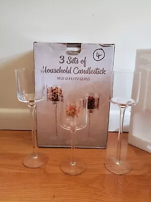 Glass Candle Holder Wedding Centerpiece Floating Candle Holders Stem-36 Glasses • $190