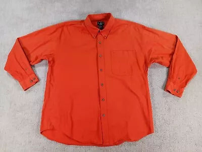 J Riggins Sportswear Men's Long Sleeve Button Up Shirt Size XL Orange Cotton • $9.44