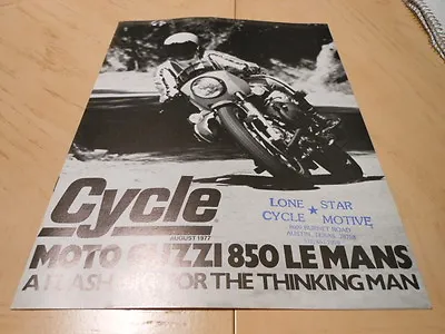NOS Vintage Brochure Insert Moto Guzzi 850 Lemans Cycle Magazine August 1977 • $19.99