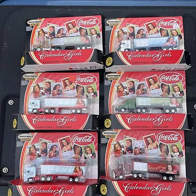 MATCHBOX COCA COLA CALENDAR GIRLS SEMI TRUCK - SET OF 6 Carded NOS • $50