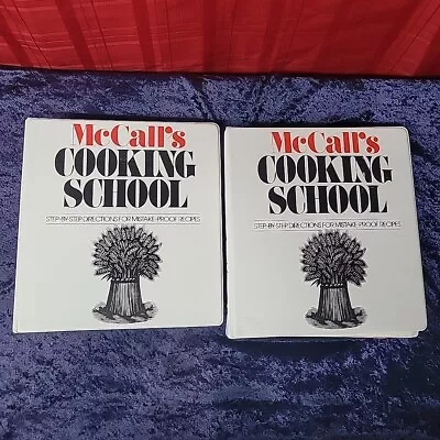 Vtg McCalls Cooking School Step By Step Mistake Proof Recipes Binders 2 Volumes • $18