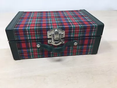 American Girl Doll Molly Plaid Suitcase Red Green Vintage Look Doll Luggage EUC • $29.99