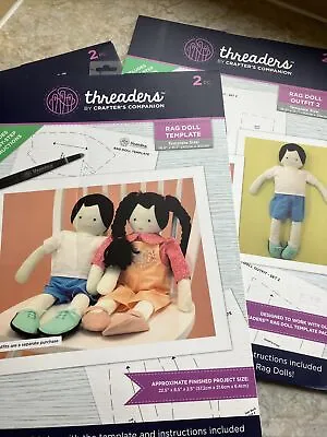 Crafter's Companion Threaders Rag Doll And Rag Doll Outfit Templates Sold Ind • £9.95