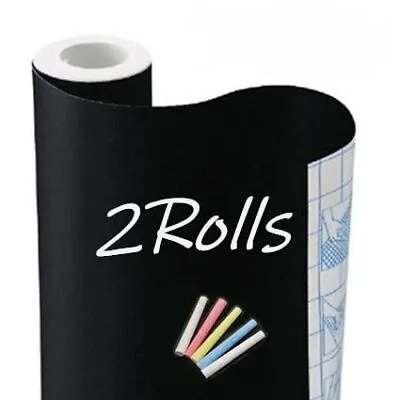 $19.22 • Buy Chalkboard Contact Paper Decal Wall Sticker Adhesive Blackboard, 2 Rolls Remova
