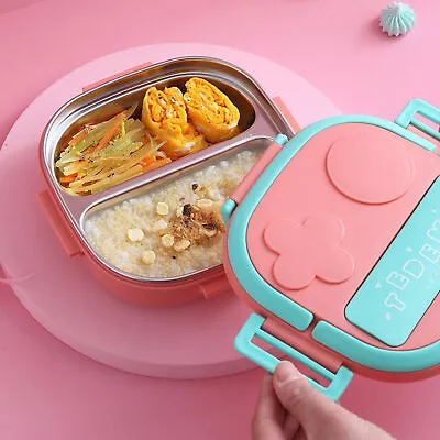 304 Portable Stainless Steel Lunch Box Thermos Hot Food Container Bento Office • $23.35