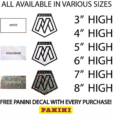 Panini Mosaic Vinyl Decal  Panini Mosaic Hologram Sticker Panini Trading Cards • $2