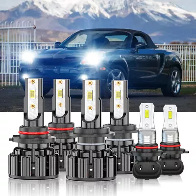 For Toyota MR2 Spyder 2003 2004 2005 LED Headlight Hi Lo + Fog Light Bulbs White • $49.85