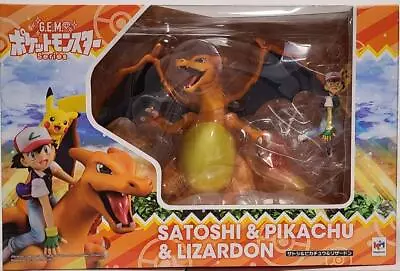 Megahouse G.E.M. Pokemon Ash Ketchum & Pikachu & Charizard Figure NEW • $290