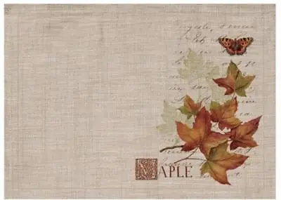 Harvest Maple Leaf Heritage Lace Table  Placemat Made USA Autumn Fall • $10.19