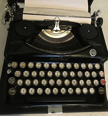 Rare Collectable 1938 Vintage Erika 5 Typewriter From Seidel And Naumann • $150