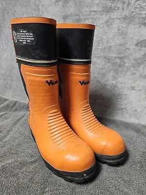 Viking VW64-1  Chainsaw Rubber Boots Men Size 11 Orange Foot Protection • $80