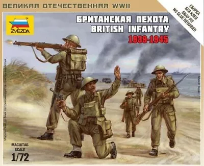 Zvezda 1:72 British Infantry 1939-42 ~ Snap Kit • £7.23