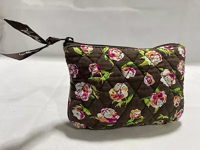 Vera Bradley English Rose Pattern (Reverse) Nylon Lined Cosmetic Bag • $21.98