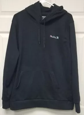 HURLEY Pullover Hoodie Mens Large Black Long Sleeve Sweatshirt • $16.99