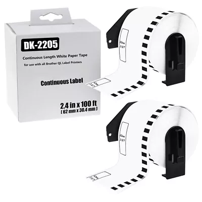 Compatible Continuous Labels For Brother QL-500 QL-550 DK-2205 (62mm X 30.48m)  • $9.88