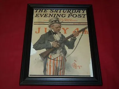 1916 July 1 Saturday Evening Post Framed Leyendecker Front Cover - Independence • $49.99