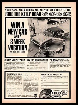 1962 Ford Falcon Sports Futura Kelly Springfield Tires Contest Vintage Print Ad • $9.95