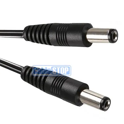1 METRE - 2.1mm DC Power Male Plug 5.5mm Lead CCTV DVR Camera Jack Cable 1m • £3.47