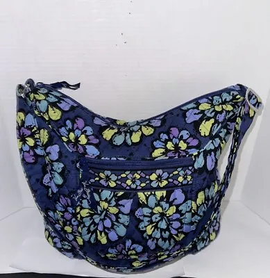 Vera Bradley Mom's Day Out Crossbody Bag Indigo Pop Blue Purple Floral • $21