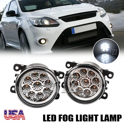 $27.68 • Buy 2pcs LED Driving Fog Light Lamp Front Bumper Light Driver + Right Passenger Side