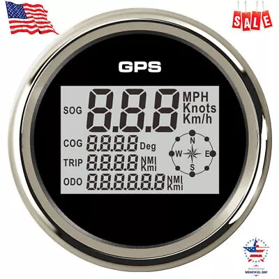 85mm 0-999MPH GPS Speedometer Digital Gauge Waterproof For Car Boat Truck Marine • $41.79