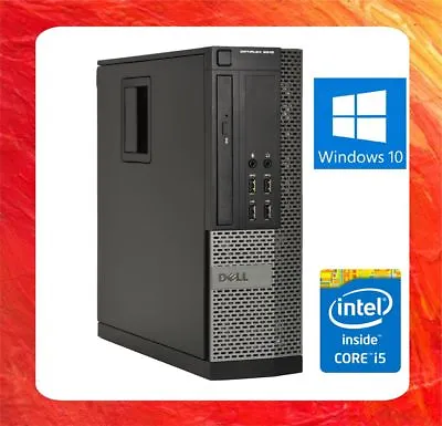 DELL FAST PC OPTIPLEX 9010 INTEL CORE I5 3570 3.4GHZ 8GB 500GB  DVDRW WIN 10 • $115