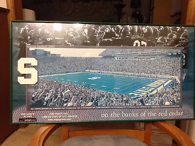 Vintage 2001 Michigan State Spartans Football Poster - Framed (See Pics) • $99.99