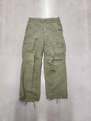 Vtg 60s Vietnam US Army Ripstop Poplin OG-107 Cargo Pants Dated Sz Small Regular • $94.49