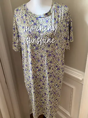 Secret Treasures Nightgown Medium M S Gown Morning Sunshine Poly Blend Floral • $13.22