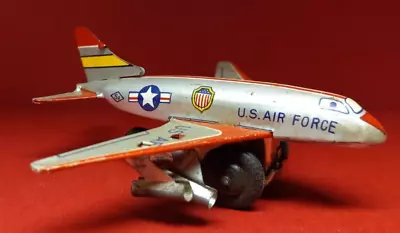 Vintage Tin Litho Friction Airplane U S Air Force 3 1/2  • $24.99