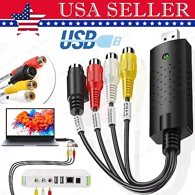 USB 2.0 Audio TV Video VHS To DVD VCR PC HDD Converter Adapter Capture Card • $11.78