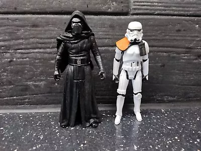 Star Wars Figures Kylo Ren Force Awakens And Storm Trooper - Hasbro • £4.49